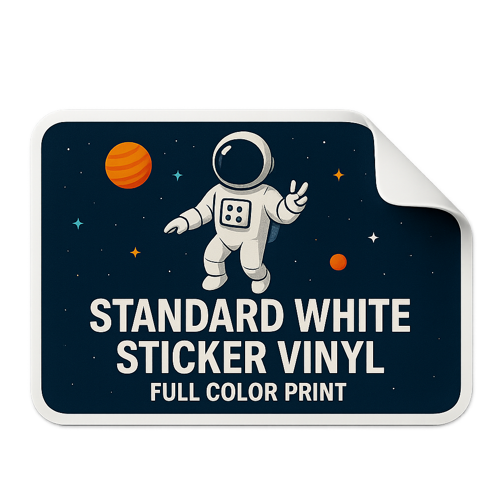 Standard White Stickers